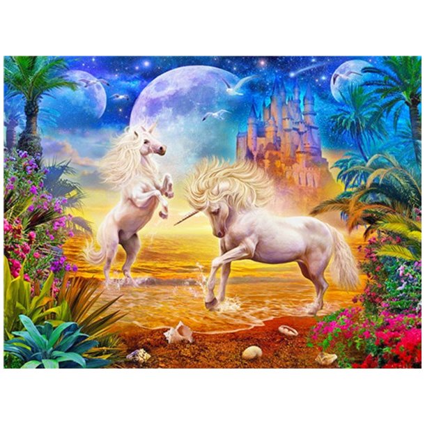 5D DIY Diamond Painting Unicorns Fantasy 40x30cm