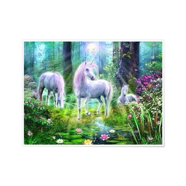 5D DIY Diamond Painting Unicorns Forrest 40x30cm