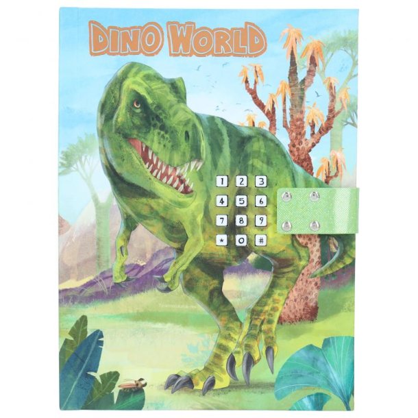 Dino World Dagbog med Kode og Lyd